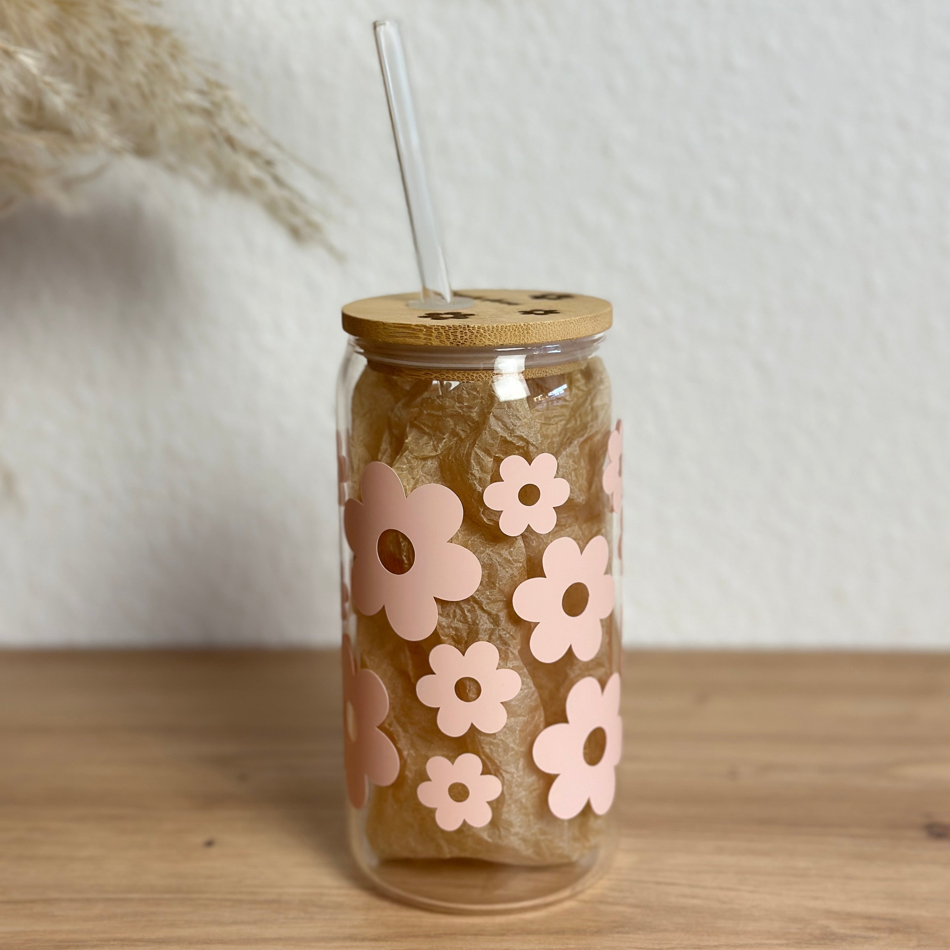 Glasbecher_Daisy_pastell_pastelpink_mit_Strohhalm_gerade
