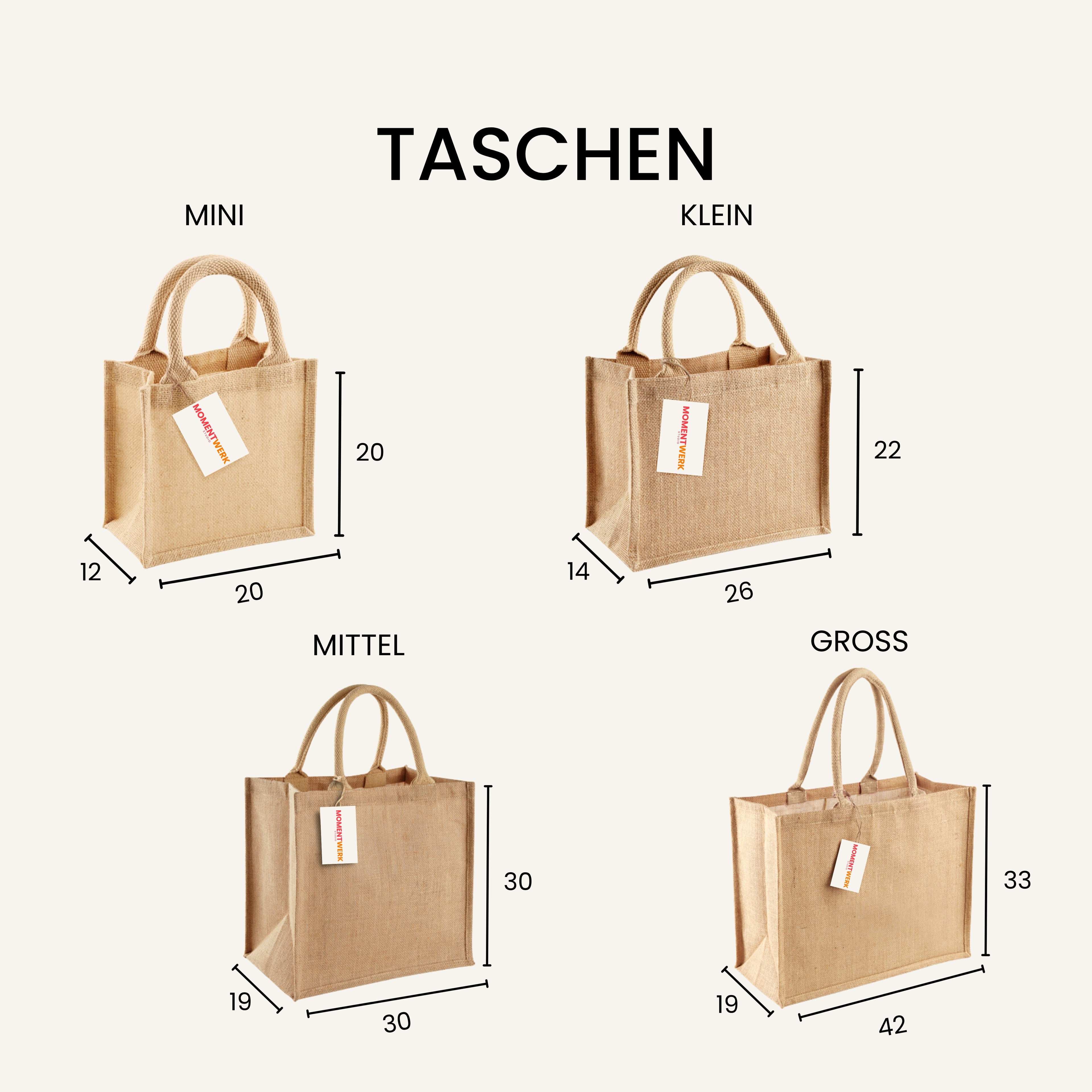 Jute Tasche „Lehrerin mit Herz“ – Stilvolle Jutetasche als liebevolles Geschenk für Lehrerinnen