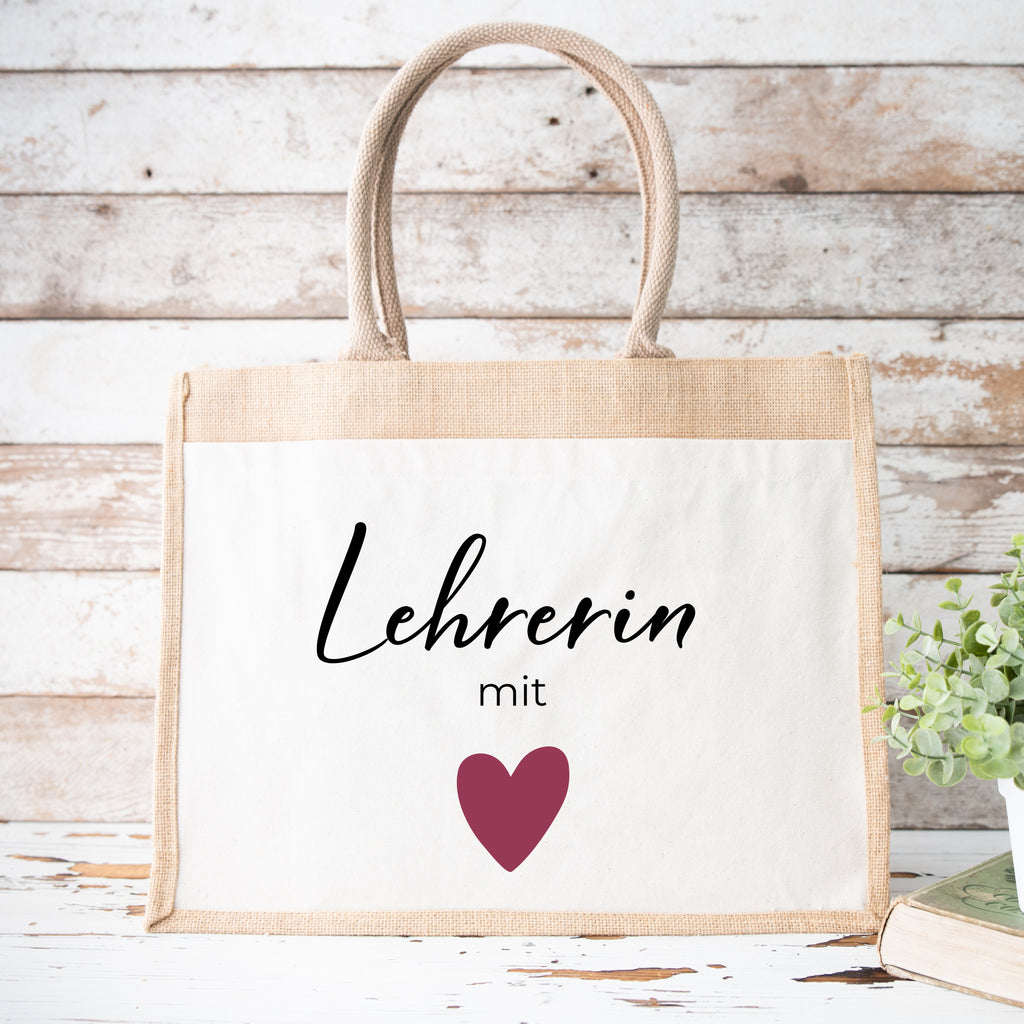 Tasche_Jute_gross_lehrerin_mit_herz_personalisiert_berry