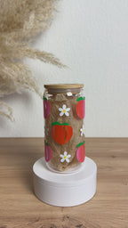 Glasbecher_Früchte_Pfirsich_ohne_Strohhalm_Video
