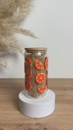 Glasbecher_Früchte_Orangenscheiben_ohne_Strohhalm_Video