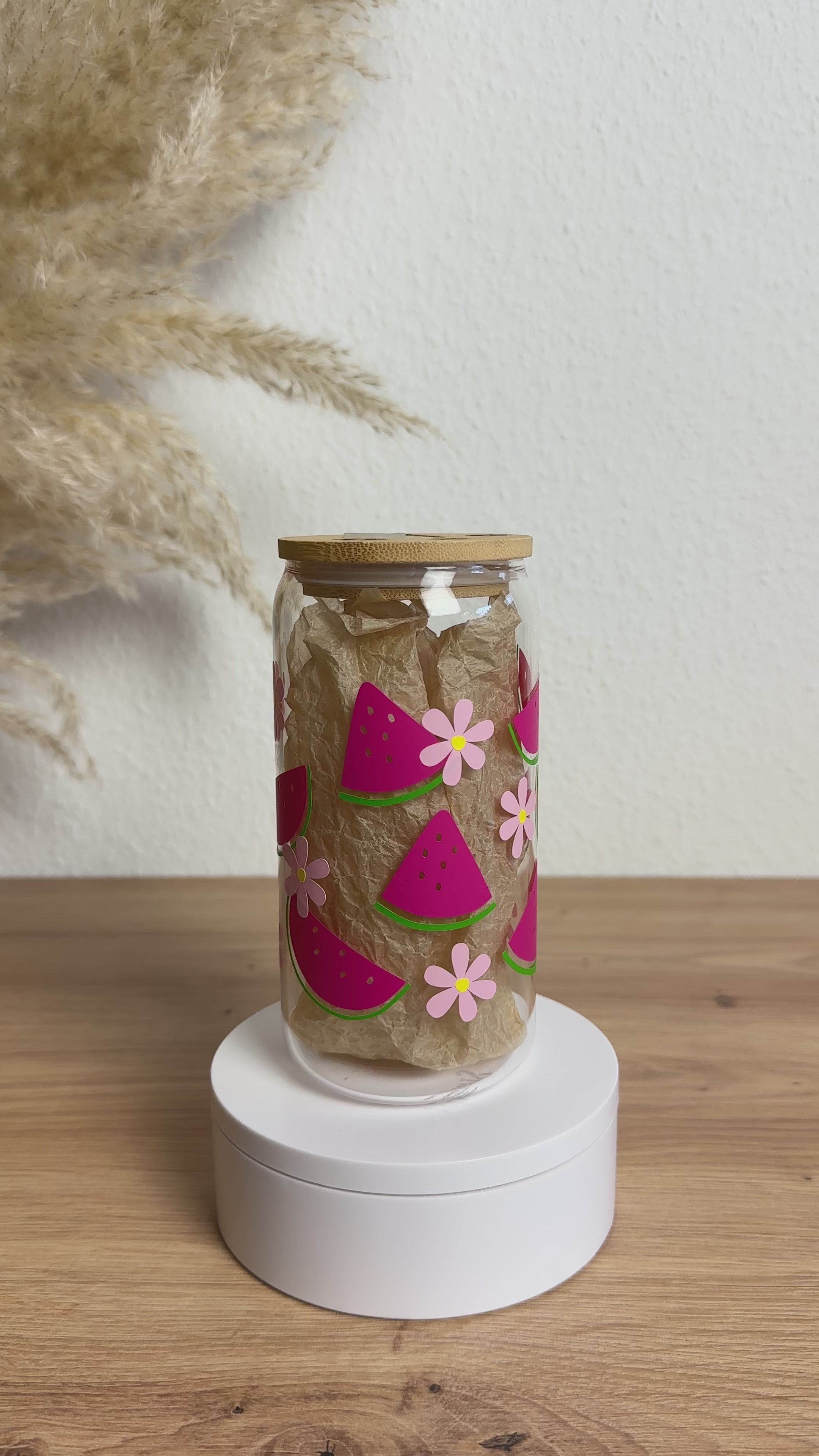 Glasbecher_Früchte_Wassermelone_Blume_ohne_Strohhalm_Video