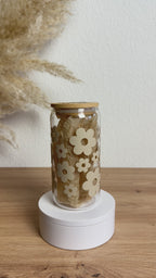 Glasbecher_Daisy_dunkelbeige_ohne_Strohhalm_Video